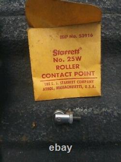 Starrett 657AA Magnetic Base Holder, Dial Indicator 25-441j& Roller Contact 25w