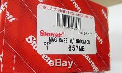 Starrett 657ME Mag Base Holder Set EDP 56357 with 25-181 Metric Dial Indicator