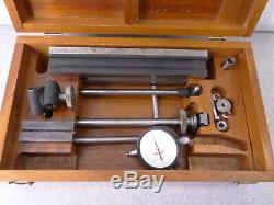 Starrett 665JZ Inspection Set with dial indicator gauge & original wood box