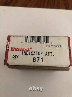 Starrett 671 Attachment & 25-341 Jeweled Dial Indicator & 279 Rad Gage