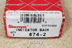 Starrett 674-2 dial indicator back adjustable bracket mount