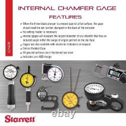 Starrett 684-3Z Inch Reading Dial Indicator Internal Chamfer Gage