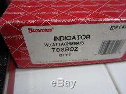 Starrett 708BCZ Test Indicator With Attachments, Dovetail Mount, Yellow white dial
