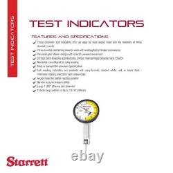 Starrett 708BZ Dial Test Indicator with Dovetail Mount, 0-5-0 Reading