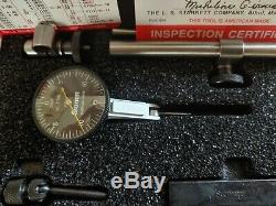 Starrett 709A. 0005 Dial Test Indicator Set With Black Face in Case no box