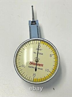 Starrett 709a Dial Test Indicator Fully Jeweled Carbide Point. 0005