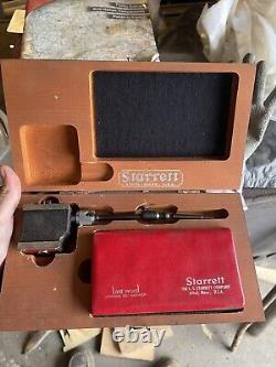 Starrett 711 Last Word. 0005 Dial Test Indicator Set With Wooden Storage Box