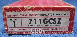 Starrett 711GCSZ Last Word Dial Test Indicator. With Attachments, Case & Box