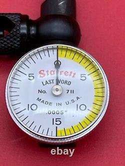 Starrett 711HSZ Last Word Dial Test Indicator, 0-15-0 Dial Face. 030 Range