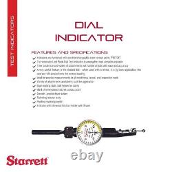 Starrett 711LPSZ Last Word Dial Test Indicator with Cases. 030-inch Range