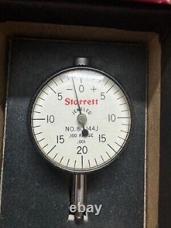 Starrett 80-144J 0.100 0-20-0 ANSI Group 0 Miniature Dial Indicator