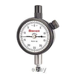 Starrett 81-131J Dial Indicator, 0.375 Stem Dia, Lug-on-Center Back