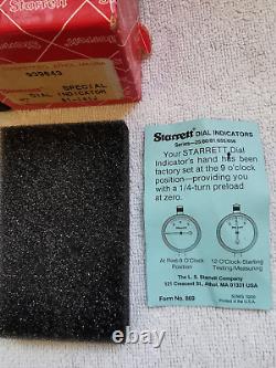 Starrett 81-141J Dial Indicator 0.250 Range, 0-50-0 Balanced Dial NEW OPEN BOX