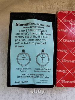 Starrett 81-141J Dial Indicator 0.250 Range, 0-50-0 Balanced Dial NEW OPEN BOX