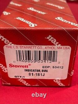 Starrett 81-181J Dial Indicator, 0-2.5mm Range, 0-50-0 Balanced Dial IN STOCK