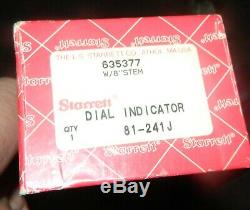 Starrett 81-241J Dial Indicator 8 Long Stem 635377 machinist Inspection in Box