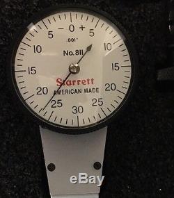 Starrett # 811 Dial Test Indicator Set. 001 Increments, Very Clean