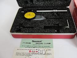 Starrett 811-MCZ Dial Test Indicator With Attachments, Swivel Head, Yellow Dial