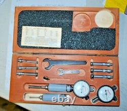 Starrett Dial Bore Gauge or Gage 82B +. 0005 &. 0001 indicators with 8 Probes