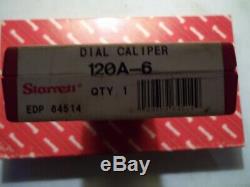 Starrett Dial Caliper 6 120a-6 Case Millwright Machinist Tools Indicator 196 Us