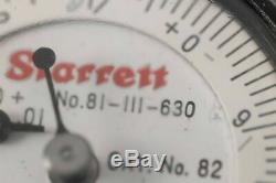 Starrett Dial Indicator 0.0001 Precision No. 81-111-630 Flat Back