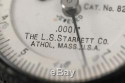 Starrett Dial Indicator 0.0001 Precision No. 81-111-630 Flat Back