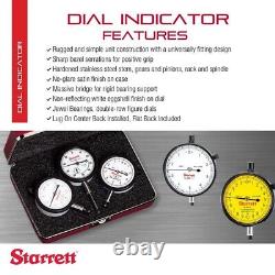 Starrett Dial Indicator 0.250 inch Range, 0-50-0 Balanced Dial 81-141J