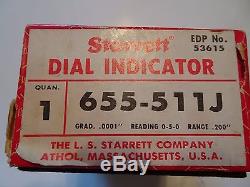 Starrett Dial Indicator. 0001 Model 655-511J