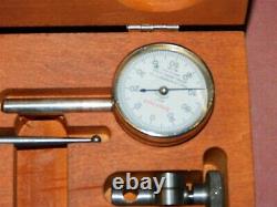Starrett Dial Indicator 196A 196.001 Set with Wood Case