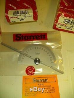 Starrett Dial Indicator 196A6Z Starrett Magnetic Base 657AA and protractor C493