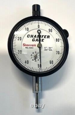 Starrett Dial Indicator for use with683-2Z Internal Dial Chamfer Gage, 0-0.5