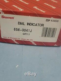 Starrett Dial Indicator model 656-3041J. 001 & 0-3 RANGE New in box