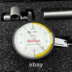 Starrett Dial Test Indicator No. 708A. 0001 Dovetail Mount Kit with Case