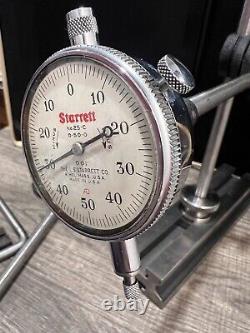 Starrett Dial Test Indicator Set #665 with No 25-C Dial Indicator Orig Wooden Box