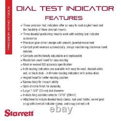 Starrett Dial Test Indicator with Dovetail Mount, Attachments and Case 708BCZ