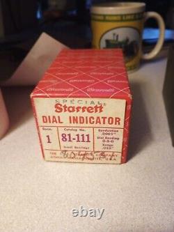 Starrett Dial indicator Model 81-111 In Box. 0001