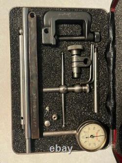 Starrett Jeweled Dial Indicator set. 001 back plunger in a case