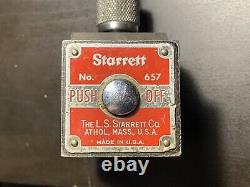 Starrett Last Word 711 Dial Indicator AND 657 Push-Off Magnetic Base Holder