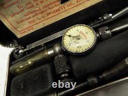 Starrett Last Word Dial Indicator Gauge 711-G. 001 with Case Machinist Gage