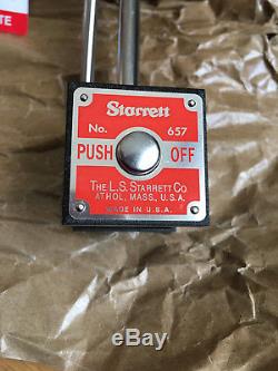 Starrett Magnetic Base 657AA With Dial Indicator No. 196