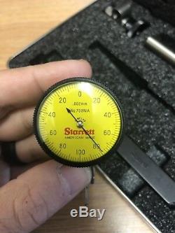 Starrett Metric Dial Test Indicator No. 708MA 0-100-0 0.2mm Range. 002mmgrad
