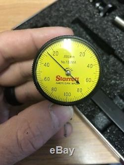 Starrett Metric Dial Test Indicator No. 708MA 0-100-0 0.2mm Range. 002mmgrad