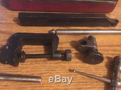 Starrett No. 196 Back plunger Dial Indicator Set With Attachments. 001