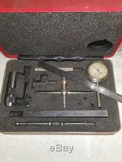 Starrett No. 196 Dial Indicator Gauge Set withAccessories/Box Machinist Gage Tool