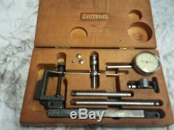 Starrett No. 196 Dial Test Indicator Set, 10 pc. Set with wood case