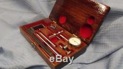 Starrett No. 196 Universal Back Plunger Dial Indicator Set WithCustomized Case #29