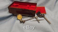 Starrett No. 196 Universal Back Plunger Dial Indicator Set WithCustomized Case(#52)