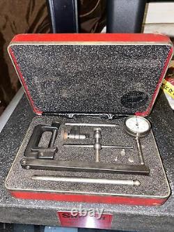 Starrett No. 196 Universal Dial Test Indicator Set. 001'' With Case
