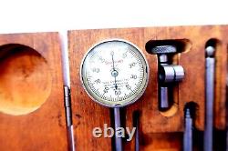 Starrett No 196 Universal Dial Test Indicator Set in Wooden Case Vintage USA