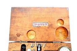 Starrett No 196 Universal Dial Test Indicator Set in Wooden Case Vintage USA